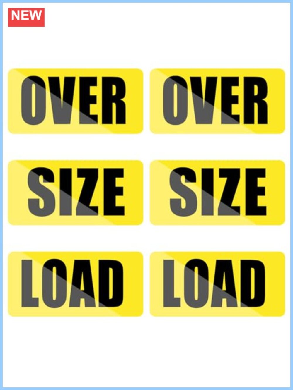 Magnetic Oversize Load Truck Sign Set, DOT Compliant, 12x60